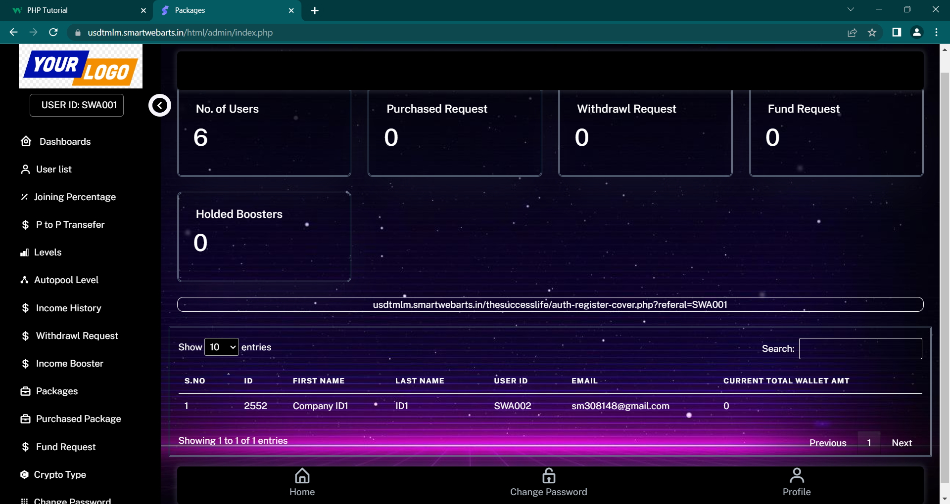 SWA softech project - web